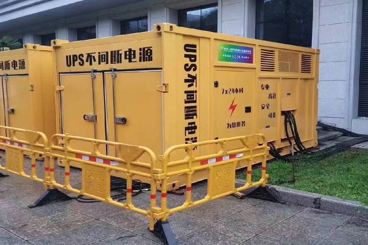 恒山发电机租赁施工现场